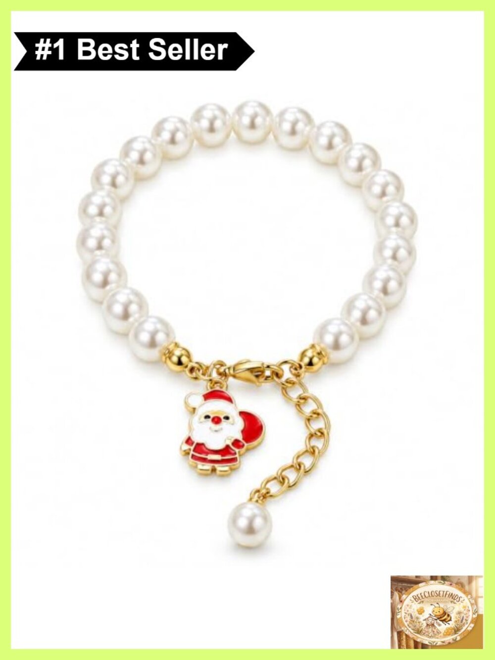 Silver Tone Link Charm Bracelet Lobster Claw Christmas Holiday Jewelry